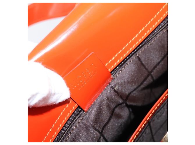 Céline CELINE Handtasche aus Leder 2way Orange Gold Auth ka6317A Golden - Ansicht 12