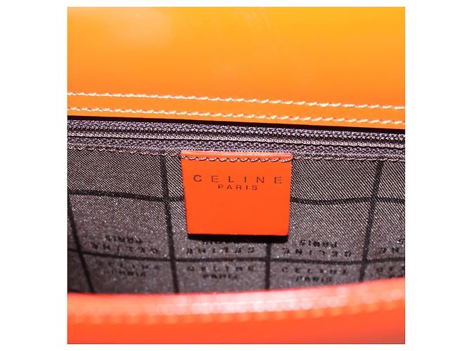 Céline CELINE Handtasche aus Leder 2way Orange Gold Auth ka6317A Golden - Ansicht 18
