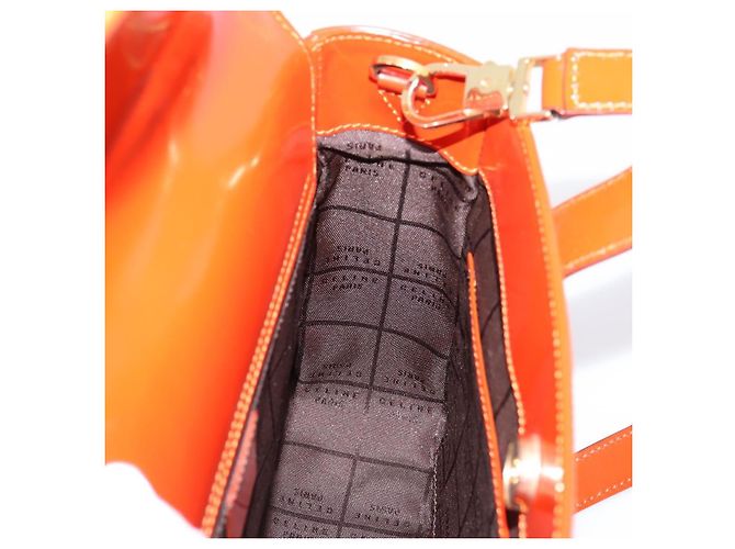 Céline CELINE Handtasche aus Leder 2way Orange Gold Auth ka6317A Golden - Ansicht 19