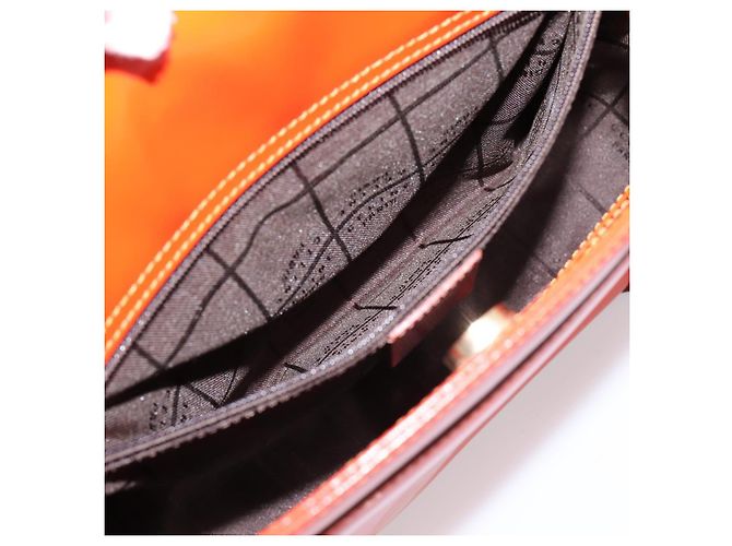 Céline CELINE Handtasche aus Leder 2way Orange Gold Auth ka6317A Golden - Ansicht 22