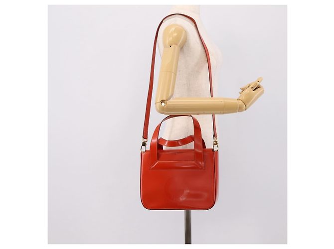 Céline CELINE Handtasche aus Leder 2way Orange Gold Auth ka6317A Golden - Ansicht 24