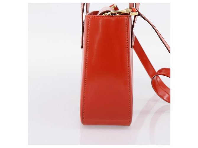 Céline CELINE Handtasche aus Leder 2way Orange Gold Auth ka6317A Golden - Ansicht 3
