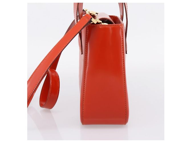Céline CELINE Handtasche aus Leder 2way Orange Gold Auth ka6317A Golden - Ansicht 4