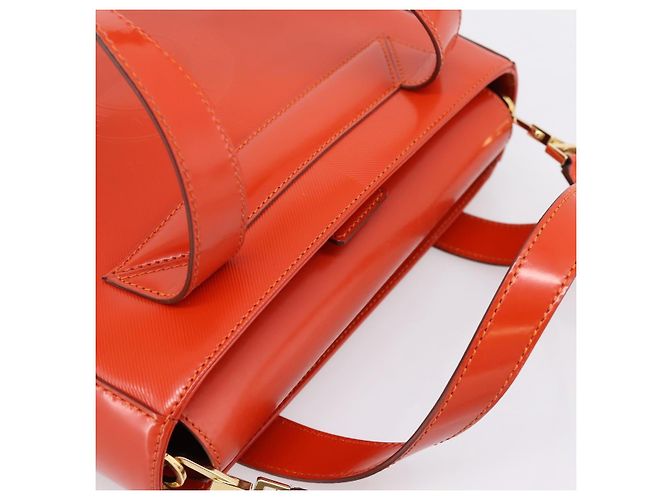 Céline CELINE Handtasche aus Leder 2way Orange Gold Auth ka6317A Golden - Ansicht 6