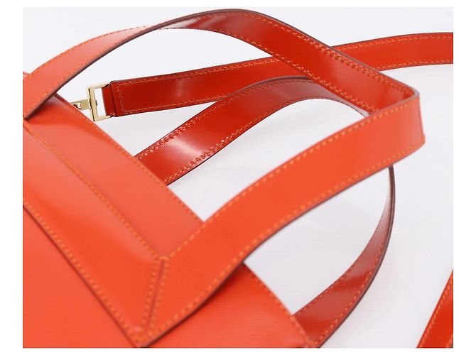 Céline CELINE Handtasche aus Leder 2way Orange Gold Auth ka6317A Golden - Ansicht 8