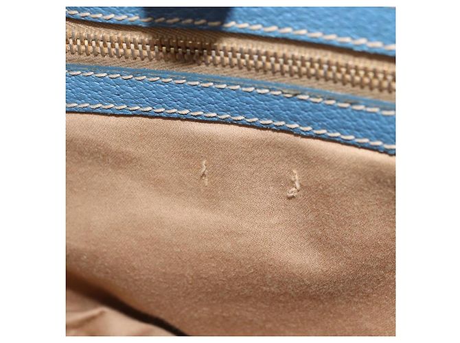 Miu Miu Hand Bag Raffia Beige Gold Auth 206081V Golden - view 10