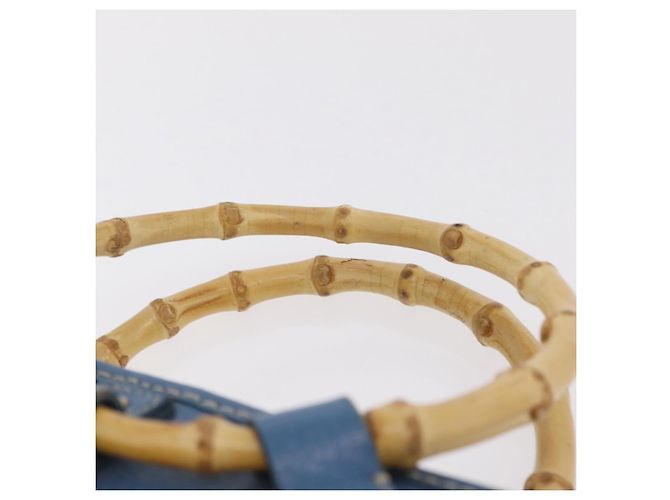 Miu Miu Hand Bag Raffia Beige Gold Auth 206081V Golden - view 14