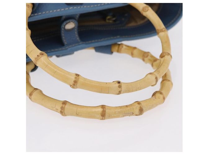 Miu Miu Hand Bag Raffia Beige Gold Auth 206081V Golden - view 8
