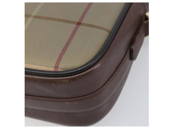 Borsa a tracolla Burberrys Nova Check Canvas Beige Gold Auth ep15843 D'oro - vista 15
