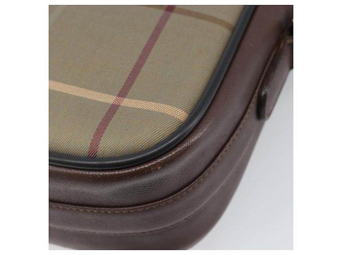 Borsa a tracolla Burberrys Nova Check Canvas Beige Gold Auth ep15843 D'oro - vista 17