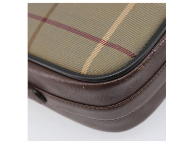 Borsa a tracolla Burberrys Nova Check Canvas Beige Gold Auth ep15843 D'oro - vista 18
