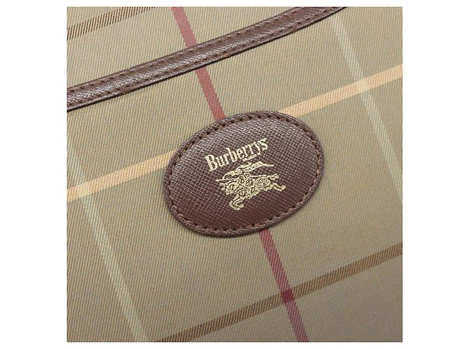 Borsa a tracolla Burberrys Nova Check Canvas Beige Gold Auth ep15843 D'oro - vista 19