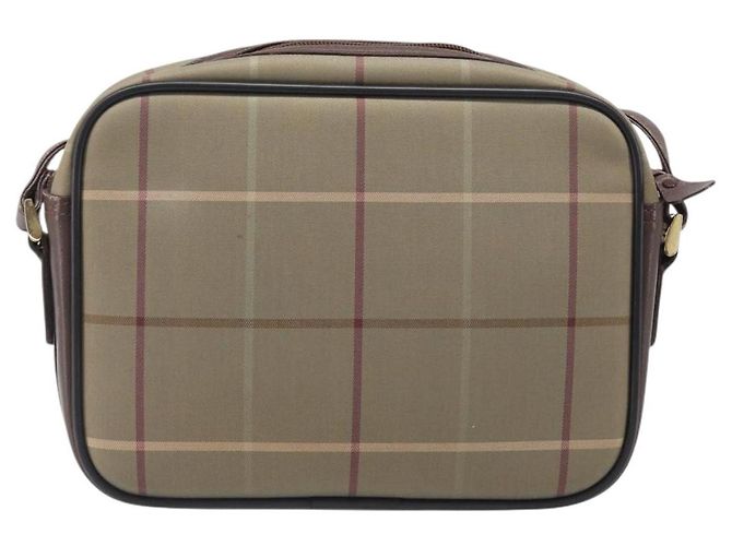 Borsa a tracolla Burberrys Nova Check Canvas Beige Gold Auth ep15843 D'oro - vista 2