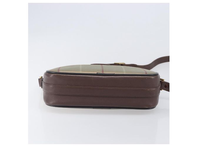 Borsa a tracolla Burberrys Nova Check Canvas Beige Gold Auth ep15843 D'oro - vista 5