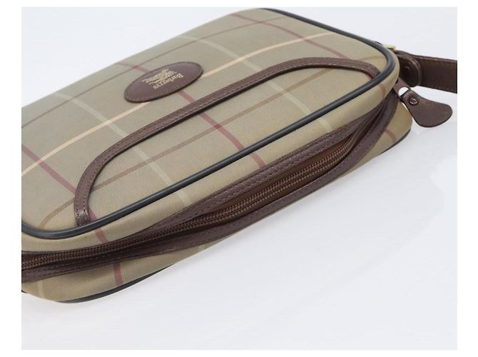 Borsa a tracolla Burberrys Nova Check Canvas Beige Gold Auth ep15843 D'oro - vista 6