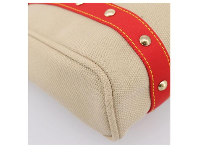 LOUIS VUITTON Antigua Cabas MM Tote Bag Canvas Beige Red M40035 LV Auth ep16163V Rot - Ansicht 14