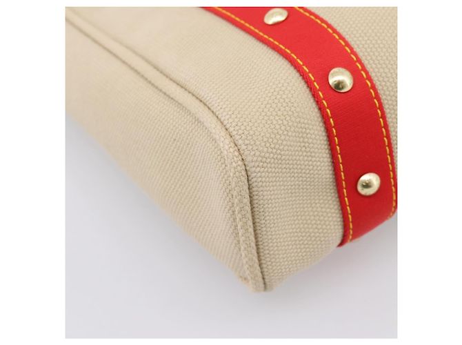 LOUIS VUITTON Antigua Cabas MM Tote Bag Canvas Beige Red M40035 LV Auth ep16163V Rot - Ansicht 16