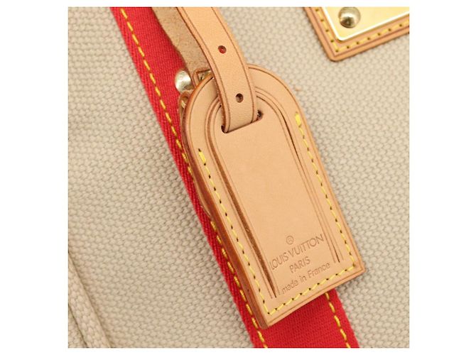 LOUIS VUITTON Antigua Cabas MM Tote Bag Canvas Beige Red M40035 LV Auth ep16163V Rot - Ansicht 18