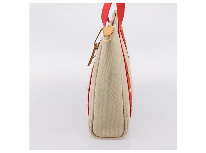 LOUIS VUITTON Antigua Cabas MM Tote Bag Canvas Beige Red M40035 LV Auth ep16163V Rot - Ansicht 4