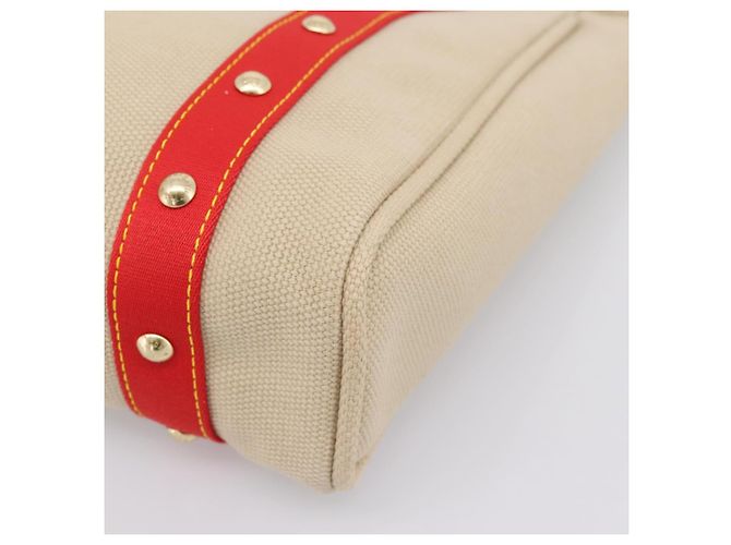 LOUIS VUITTON Antigua Cabas MM Tote Bag Canvas Beige Red M40035 LV Auth ep16163V Rot - Ansicht 9