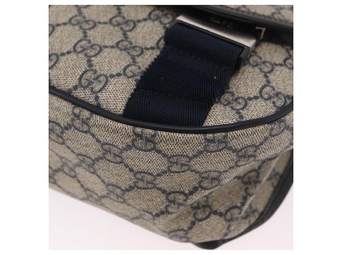 Borsa a tracolla GUCCI GG Supreme PVC Navy Silver 201732 Auth 204923A Argento Blu navy - vista 16