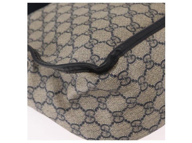 Borsa a tracolla GUCCI GG Supreme PVC Navy Silver 201732 Auth 204923A Argento Blu navy - vista 17