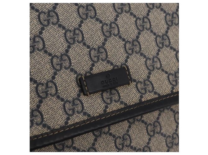 Borsa a tracolla GUCCI GG Supreme PVC Navy Silver 201732 Auth 204923A Argento Blu navy - vista 21