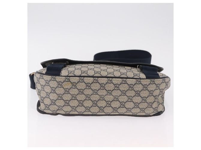 Borsa a tracolla GUCCI GG Supreme PVC Navy Silver 201732 Auth 204923A Argento Blu navy - vista 5
