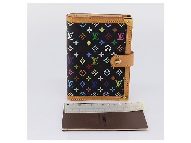 LOUIS VUITTON Monogram Multicolor Agenda PM Planner Black R20895 LV Auth mr2920V Nero - vista 12