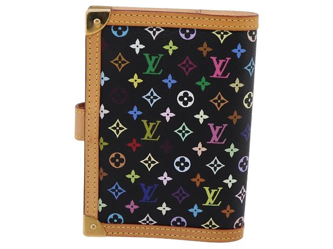 LOUIS VUITTON Monogram Multicolor Agenda PM Planner Black R20895 LV Auth mr2920V Nero - vista 2