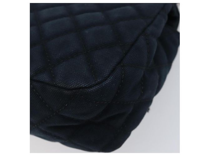 Borsa a tracolla CHANEL Matelasse con catena in tela nera argento CC Auth 205990V Nero - vista 16