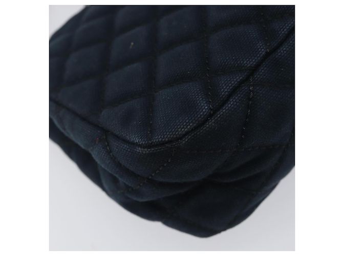 Borsa a tracolla CHANEL Matelasse con catena in tela nera argento CC Auth 205990V Nero - vista 17