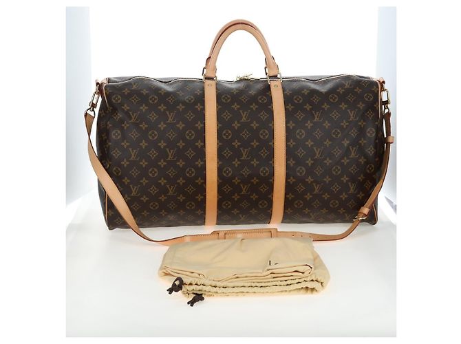 LOUIS VUITTON Monogram Keepall Bandouliere 60 Boston Bag M41412 LV Auth 203164V Monograma - vista 12
