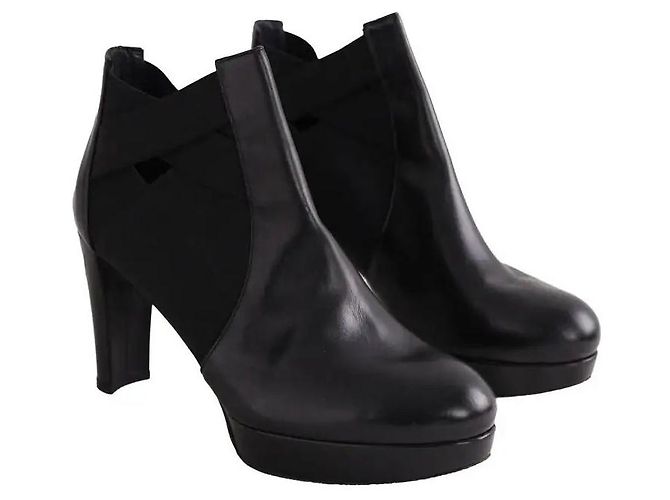 Stivaletti Stuart Weitzman in pelle nera Nero - vista 3