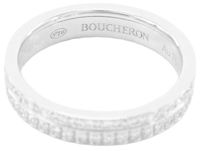 BOUCHERON - Quatre Radiant Boucheron Ehering aus Weißgold und Diamanten (T47) Silber - Ansicht 3