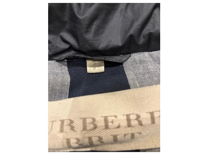 Burberry Brit Navy Wool Down Puffer Jacket Blue - view 3