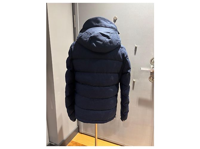 Burberry Brit Navy Wool Down Puffer Jacket Blue - view 9