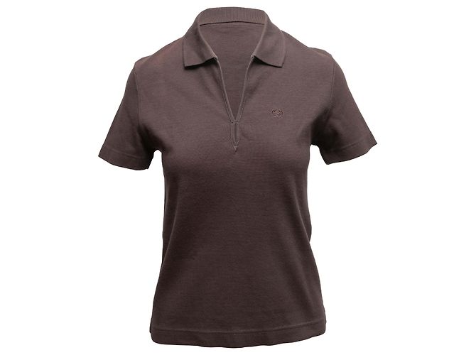 Gucci Kurzarm-Poloshirt braun Größe US M - Ansicht 2
