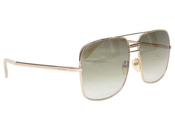 Céline Celine quadratische Aviator-Sonnenbrille in Gold-Ton Golden - Ansicht 2