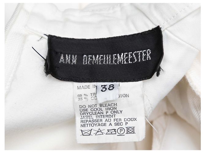 Vestido sin mangas con cuello cisne blanco Ann Demeulemeester Talla EU 38 - vista 4