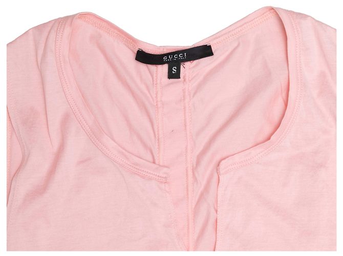 Top senza maniche rosa Gucci con scollo a V Taille US S - vista 4