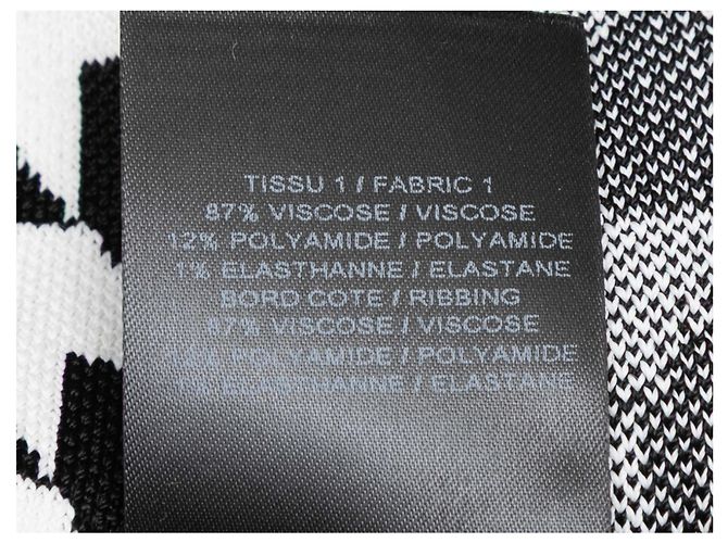 Balmain Houndstooth Strick Crop Top Schwarz & Weiß Größe FR 36 - Ansicht 5