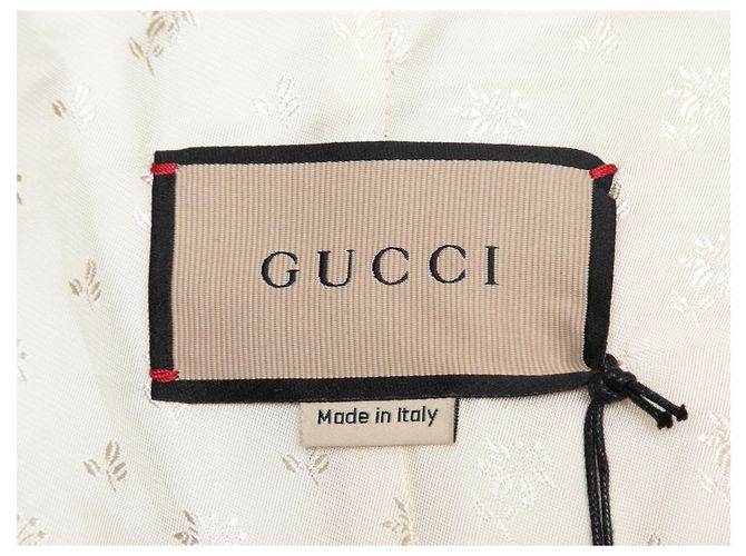 Gucci Steppjacke mit Gürtel, Creme, Größe IT 42 Beige - Ansicht 5