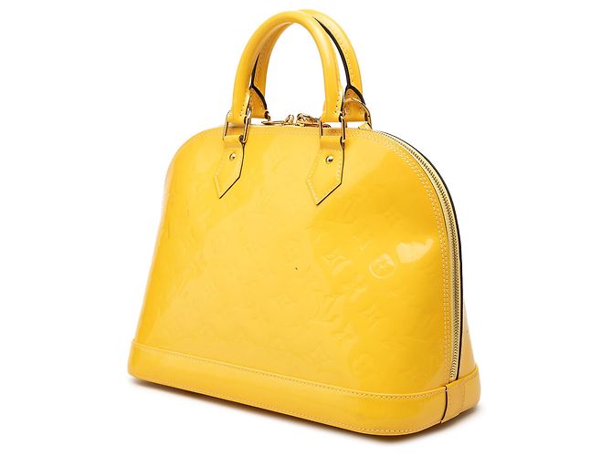 Louis Vuitton Monogram Vernis Alma PM Handtasche Gelb - Ansicht 2