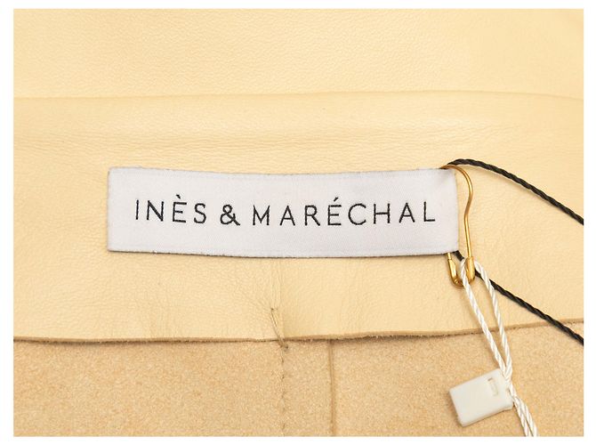 Ines et Marechal Ines & Marechal Lederjacke Butter Yellow Größe FR 40 Gelb - Ansicht 4