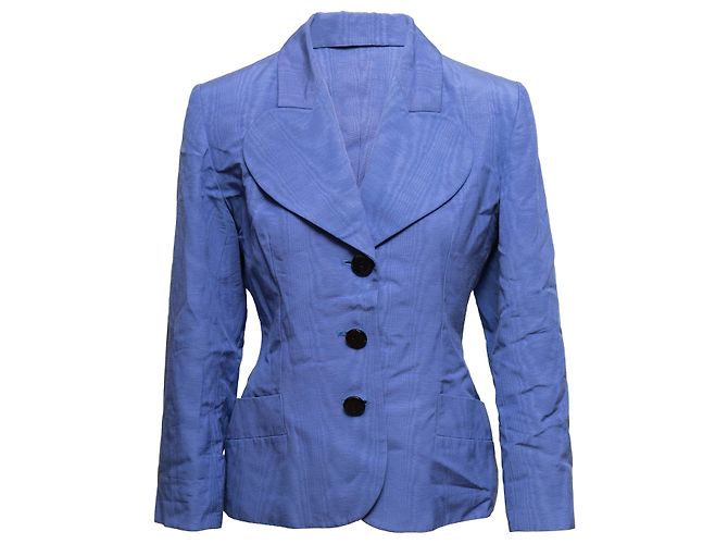 Blazer texturizzato Yves Saint Laurent blu Taglia US S - vista 2