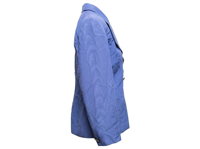 Blazer texturizzato Yves Saint Laurent blu Taglia US S - vista 3