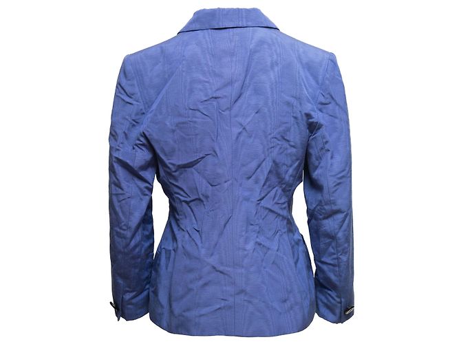 Blazer texturizzato Yves Saint Laurent blu Taglia US S - vista 4