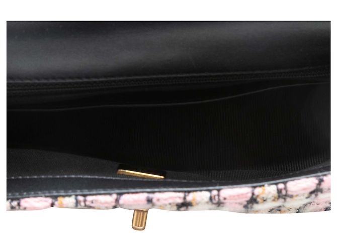 Borsa Chanel Mini Tweed Flap Rosa e Multicolor - vista 6