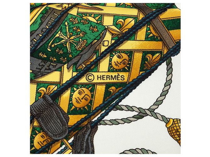 Lenço de seda Multi Hermès Les Tambours 90 Multicor - vista 6